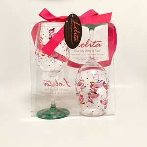 NWT Lolita Designs Acrylic Wine Glass 2 Pack